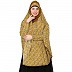 Premium Moss Crepe Prayer Hijab - Mustard Print